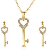 Gold crystal pendants