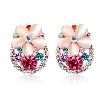 Multicolor crystal earrings 1