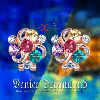 Multicolor crystal earrings 2