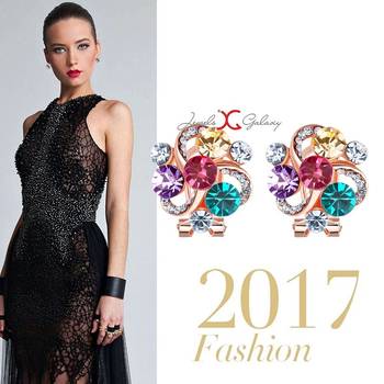 Multicolor crystal earrings 3