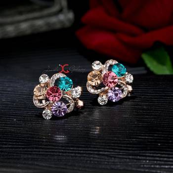 Multicolor crystal earrings 5