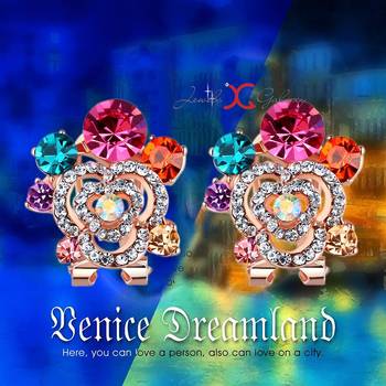 Multicolor cubic zirconia earrings 2