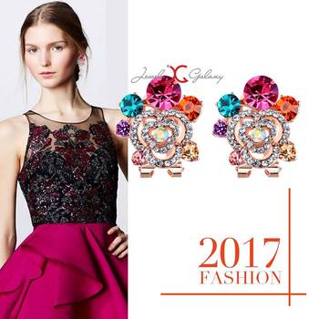 Multicolor cubic zirconia earrings 3