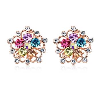Multicolor crystal earrings 1