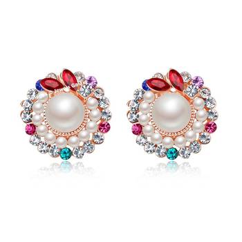 Multicolor pearl earrings 1