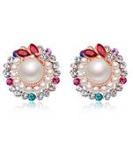 Multicolor pearl earrings