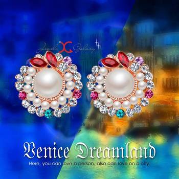 Multicolor pearl earrings 2
