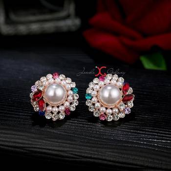 Multicolor pearl earrings 5