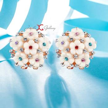 Multicolor cubic zirconia earrings 2