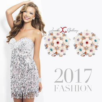 Multicolor cubic zirconia earrings 3