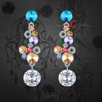 Multicolor crystal earrings 2