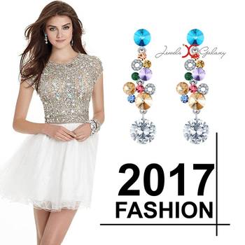 Multicolor crystal earrings 3