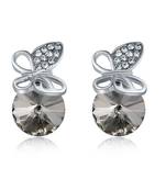 Grey crystal earrings