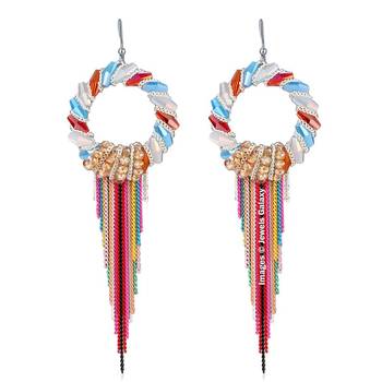 Multicolor cubic zirconia earrings 1