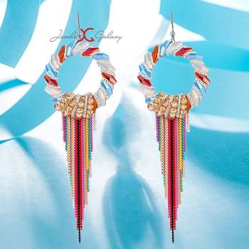 Multicolor cubic zirconia earrings 2