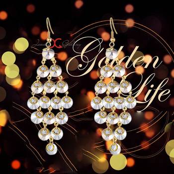 White crystal earrings 2