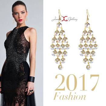White crystal earrings 3