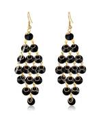 Black crystal earrings