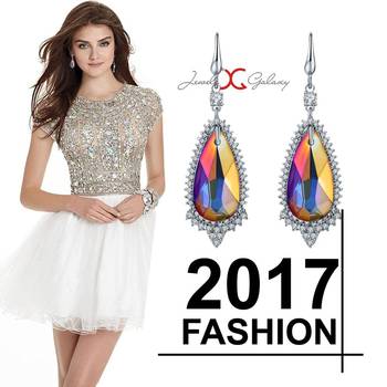 Multicolor crystal earrings 3