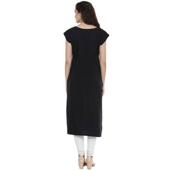 multicolor printed crepe stitched kurti 2
