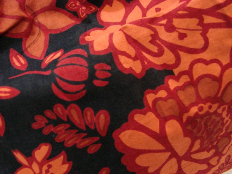 Orange Floral Hand Bag