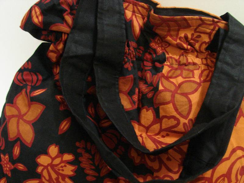 Orange Floral Hand Bag