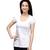 Casual round neck : White