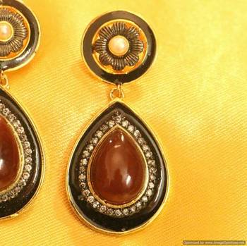 Victorian Look Semi Precious Earrings 2