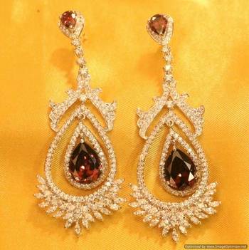 Diamond Look Silver Plated Semi Precious Earrings 1