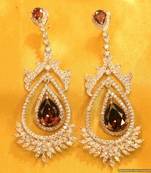 Diamond Look Silver Plated Semi Precious Earrings