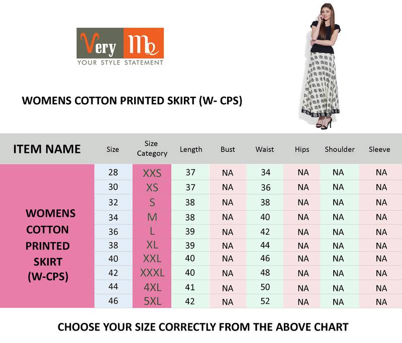 Teal Cotton printed skirts