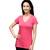 V Neck : Relaxed Fit : Bright Pink