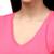 V Neck : Relaxed Fit : Bright Pink