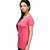 V Neck : Relaxed Fit : Bright Pink