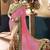 pink and cream embroidery georgette saree with blouse