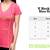 V Neck : Relaxed Fit : Bright Pink