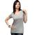 V Neck : Relaxed Fit : Grey