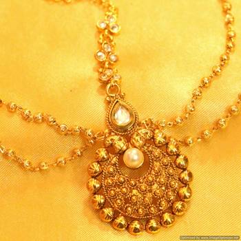 Gold Plated Kundan Wedding Mathapatti 2