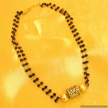 Antique Finished Carved Bead Managalsutra 1