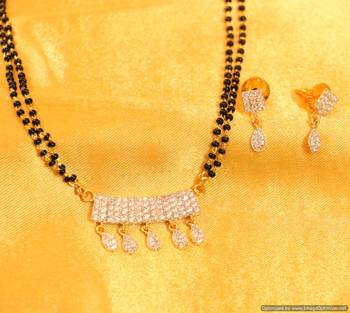 Dimaond Look Unique Pattern Mangalsutra 1
