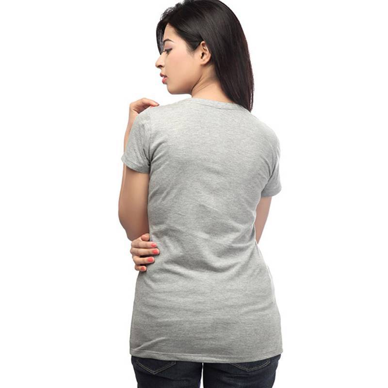 V Neck : Relaxed Fit : Grey