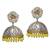 Yellow metallic Crystal jhumkas