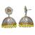Yellow metallic Crystal jhumkas