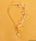 Cz Studded Diamond Look Piercing Nose Ring