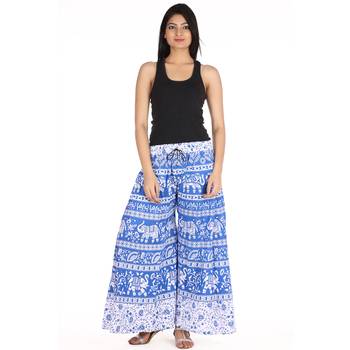 Blue Cotton Printed Palazzo 2