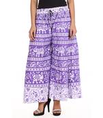 Purple Cotton Printed Palazzo