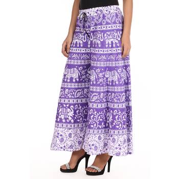 Purple Cotton Printed Palazzo 4