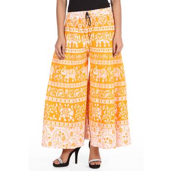 Yellow Cotton Printed Palazzo 1