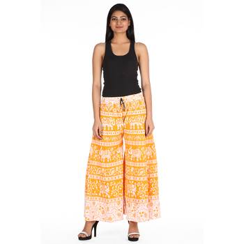 Yellow Cotton Printed Palazzo 2