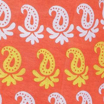 Orange Cotton Printed Wrap Skirt 5